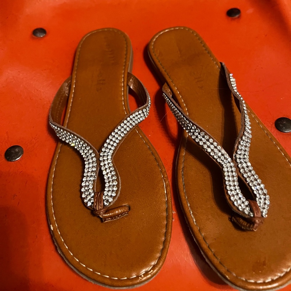 Sparkly flip flops